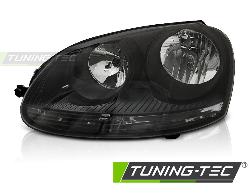 Tuning-Tec Klarglas Scheinwerfer links für VW Golf V 3/5 Türer / Kombi 03-09 schwarz