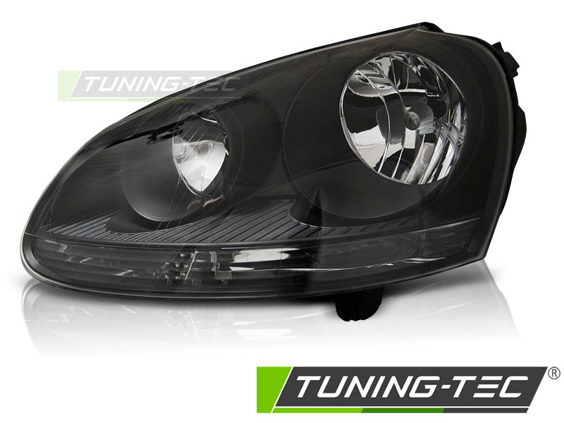 Tuning-Tec Klarglas Scheinwerfer links für VW Golf V 3/5 Türer / Kombi 03-09 schwarz