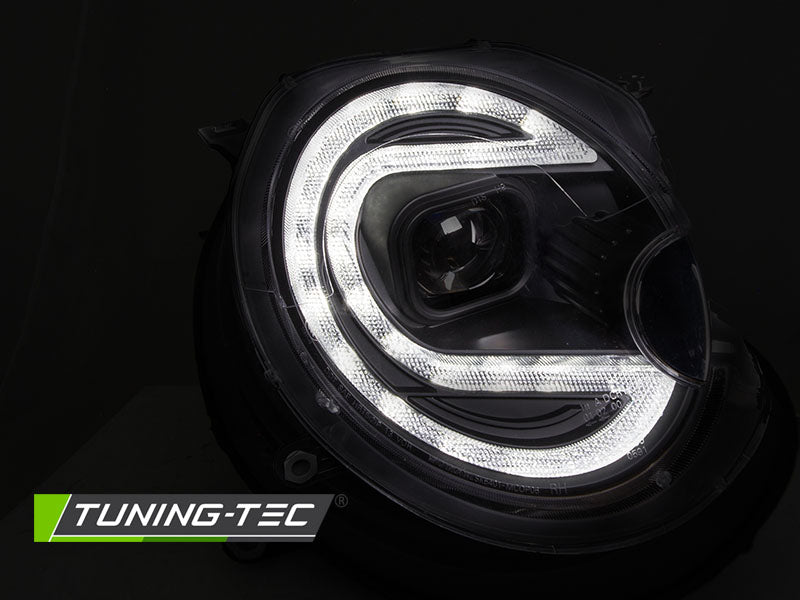 Tuning-Tec LED Tagfahrlicht Scheinwerfer für Mini Cooper 06-14 schwarz mit LED Blinker