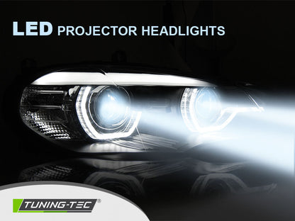 Tuning-Tec LED Angel Eyes Scheinwerfer für BMW X5 E70 07-13 schwarz
