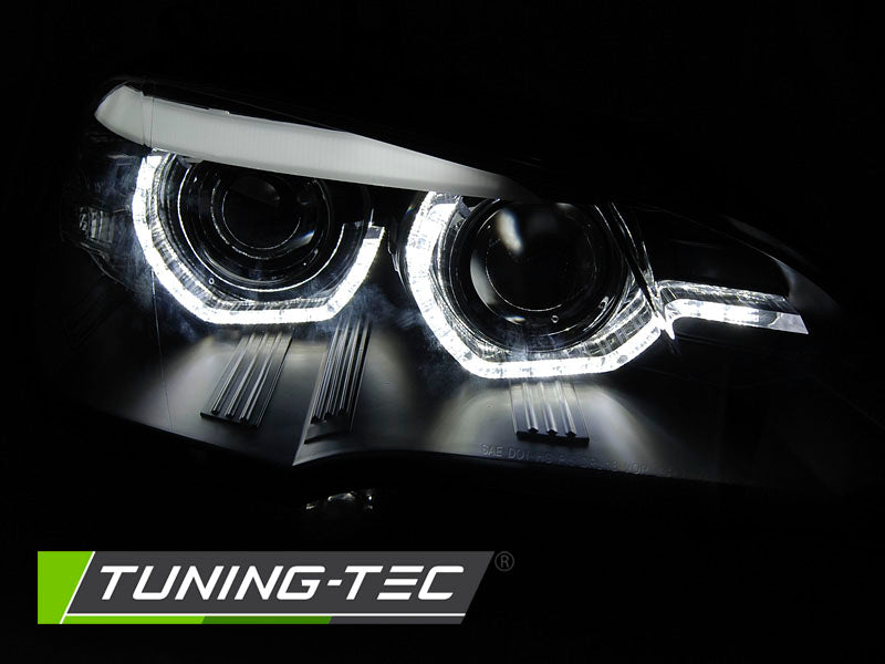 Tuning-Tec LED Angel Eyes Scheinwerfer für BMW X5 E70 07-13 schwarz