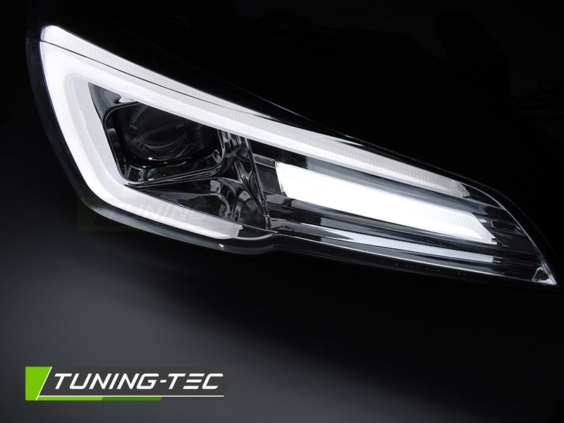 Tuning-Tec Voll LED Lightbar Scheinwerfer für Subaru WRX 14-22 chrom dynamisch
