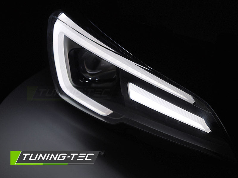 Tuning-Tec Voll LED Lightbar Scheinwerfer für Subaru WRX 14-22 schwarz dynamisch
