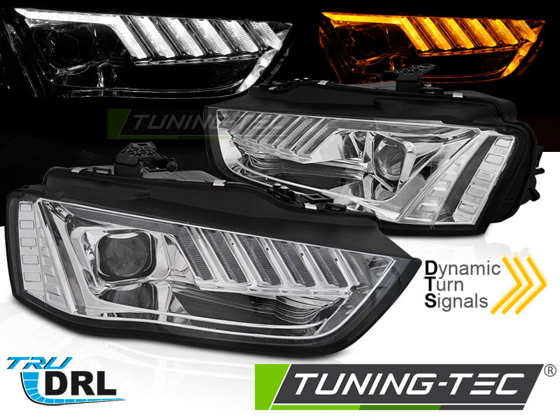 Tuning-Tec Xenon LED Tagfahrlicht Scheinwerfer für Audi A4 B8 Lim./Avant/Cabrio 12-15 chrom dynamisch