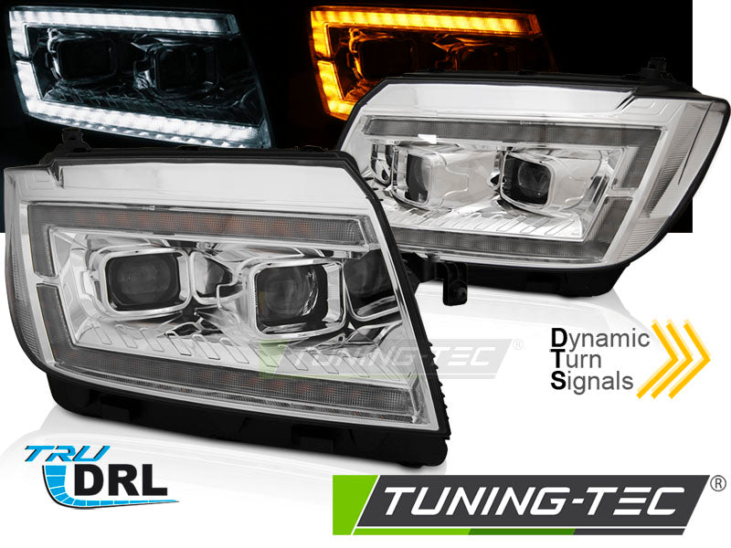 Tuning-Tec LED Tagfahrlicht Scheinwerfer für VW Crafter II ab 2017 chrom dynamisch