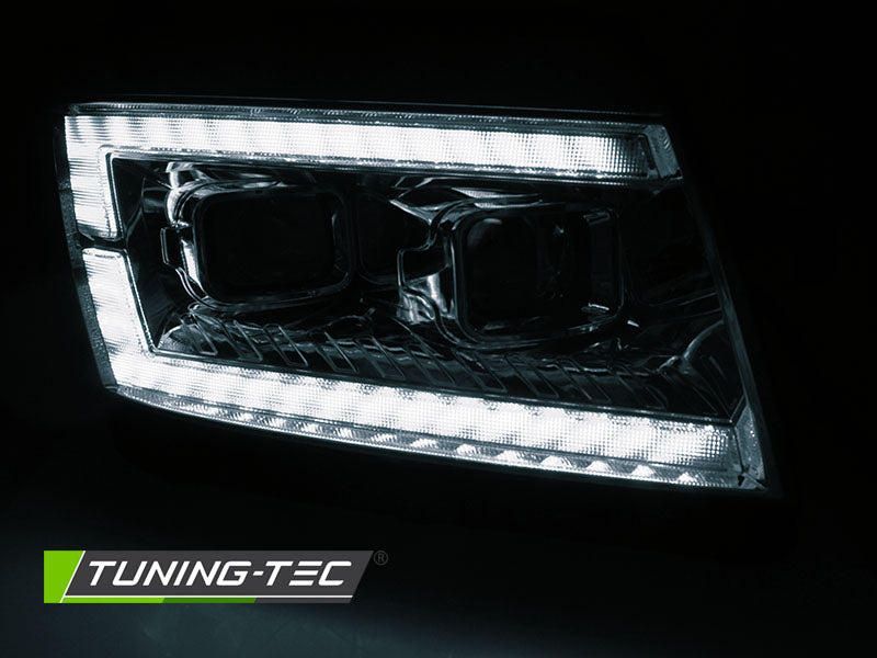 Tuning-Tec LED Tagfahrlicht Scheinwerfer für VW Crafter II ab 2017 chrom dynamisch