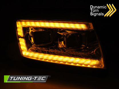 Tuning-Tec LED Tagfahrlicht Scheinwerfer für VW Crafter II ab 2017 chrom dynamisch