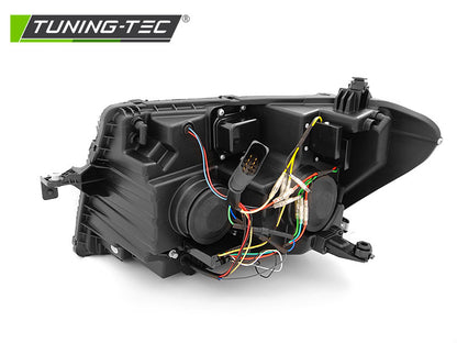 Tuning-Tec LED Tagfahrlicht Scheinwerfer für VW Crafter II 2017+ schwarz dynamisch