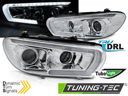 Tuning-Tec LED Tagfahrlicht Scheinwerfer für VW Scirocco III 08-14 chrom dynamisch