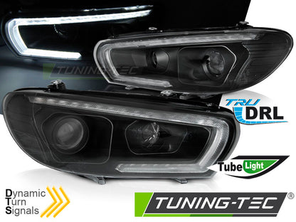 Tuning-Tec LED Tagfahrlicht Scheinwerfer für VW Scirocco III 08-14 Schwarz dynamisch