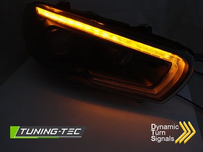 Tuning-Tec LED Tagfahrlicht Scheinwerfer für VW Scirocco III 08-14 Schwarz dynamisch