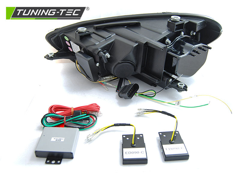 Tuning-Tec LED Tagfahrlicht Scheinwerfer für VW Scirocco III 08-14 Schwarz dynamisch