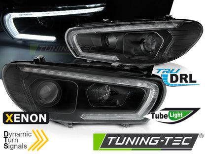 Tuning-Tec Xenon LED Tagfahrlicht Scheinwerfer für VW Scirocco III 08-14 schwarz dynamisch
