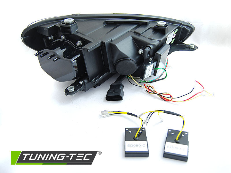 Tuning-Tec LED Tagfahrlicht Scheinwerfer für VW Scirocco III 14-17 schwarz dynamisch
