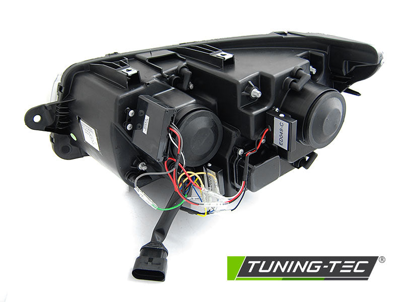 Tuning-Tec LED Tagfahrlicht Scheinwerfer für VW T6.1 schwarz ab 2019 mit dynamischem Blinker