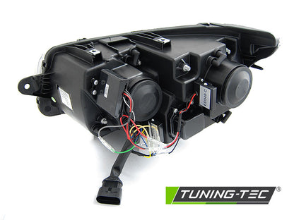 Tuning-Tec LED Tagfahrlicht Scheinwerfer für VW T6.1 schwarz ab 2019 mit dynamischem Blinker