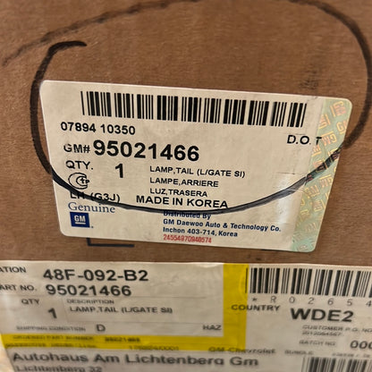 Original GM Chevrolet Rücklicht Links Orlando NEU 95021466