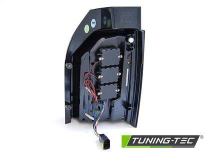 Tuning-Tec Voll LED Lightbar Rückleuchten für VW T6 15-19 und T6.1 2020+ schwarz/klar mit dynamischen Blinker (für Heckkla...
