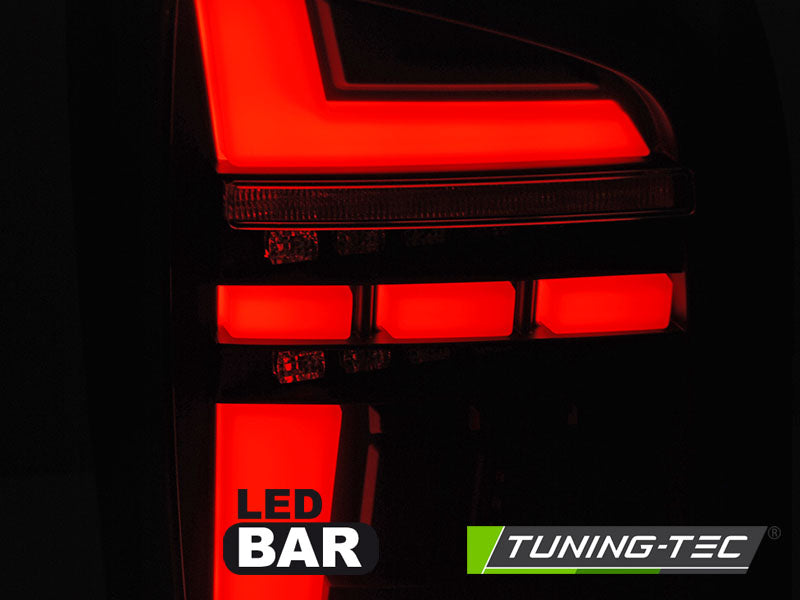 Tuning-Tec Voll LED Lightbar Rückleuchten für VW T6 15-19 und T6.1 2020+ schwarz/klar mit dynamischen Blinker (für Heckkla...