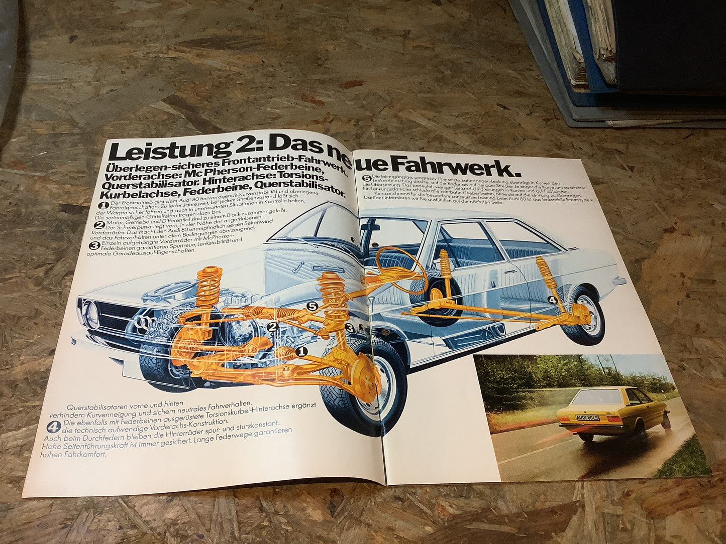 Audi 80 Die neue Leistungsklasse Werbeprospekt Ausgabe 02/74