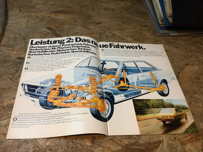 Audi 80 Die neue Leistungsklasse Werbeprospekt Ausgabe 02/74