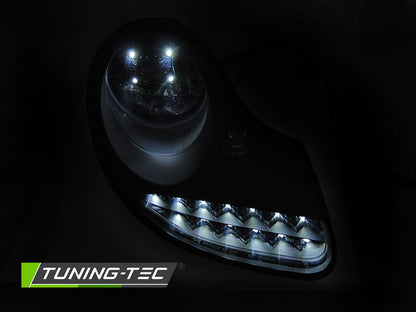 Tuning-Tec LED Tagfahrlicht Scheinwerfer für Porsche Boxster 986 / 911 996 96-04 schwarz matt