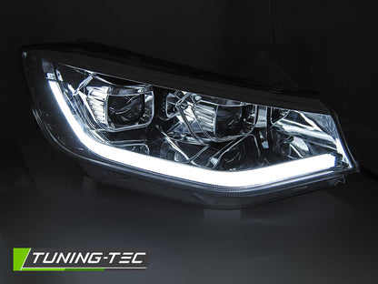 Tuning-Tec LED Tagfahrlicht Scheinwerfer für VW Caddy V/5 (SB) 20+ chrom dynamisch