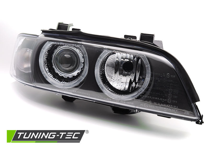 Tuning-Tec Xenon Angel Eyes Scheinwerfer für BMW 5er E39 Facelift (LCI) 00-03 schwarz (DEPO)