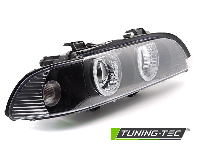 Tuning-Tec Xenon Angel Eyes Scheinwerfer für BMW 5er E39 Facelift (LCI) 00-03 schwarz (DEPO)