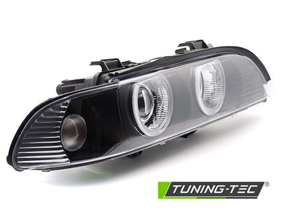 Tuning-Tec Xenon Angel Eyes Scheinwerfer für BMW 5er E39 Facelift (LCI) 00-03 schwarz (DEPO)