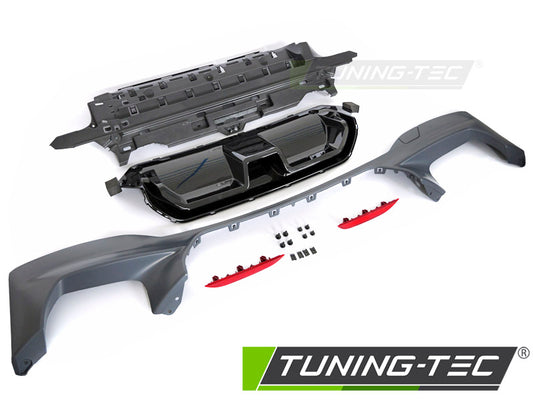 Tuning-Tec Heck Diffusor + Mitteilteil (Hochglanzschwarz) für BMW 5er G30/G31 Limo./Touring 17-20