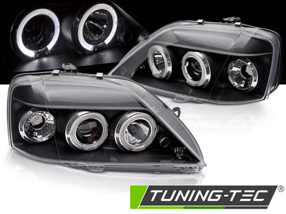 Tuning-Tec Angel Eyes Scheinwerfer für Dacia Logan 04-08 schwarz