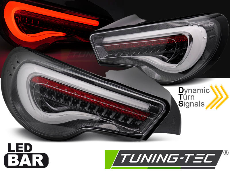 Tuning-Tec LED Lightbar Rückleuchten für Toyota GT86 12-21 schwarz/carbon mit dyn. Blinker