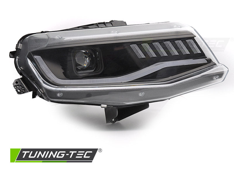 Tuning-Tec Xenon LED Tagfahrlicht Scheinwerfer für Chevrolet Camaro 16-18 schwarz dynamisch