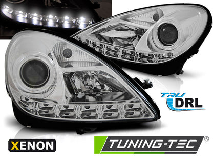 Tuning-Tec Xenon Tagfahrlicht-Optik Scheinwerfer für Mercedes Benz SLK R171 04-11 chrom