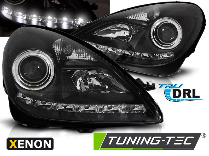 Tuning-Tec Xenon Tagfahrlicht Scheinwerfer für Mercedes Benz SLK R171 04-11 schwarz