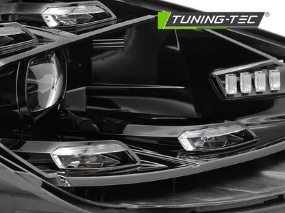 Tuning-Tec Voll LED Tagfahrlicht Scheinwerfer für Porsche Cayenne 92A 10-15 schwarz