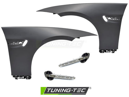 Tuning-Tec Kotflügel Vorn (links+rechts) für BMW 3er Coupe/Cabrio E92/E93 06-13 mit LED Seitenblinkern