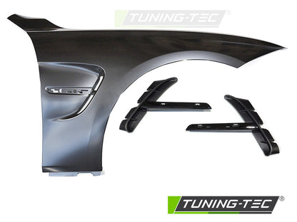 Tuning-Tec Kotflügel Vorn (links+rechts) für BMW 3er F30/F31 11-18 mit Lufteinlässen Hochglanz schwarz