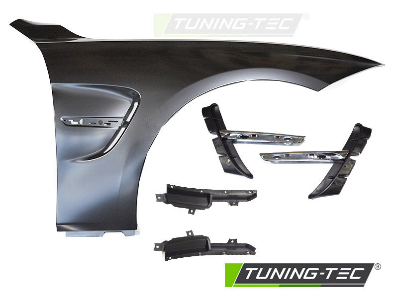 Tuning-Tec Kotflügel Vorn (links+rechts) für BMW 4er F32 / F33 /F36 13-19 mit Lufteinlässen Chrom Optik