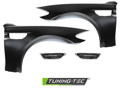 Tuning-Tec Kotflügel Vorn (links+rechts) für BMW 5er F10 / F11 10-16 mit LED Seitenblinkern