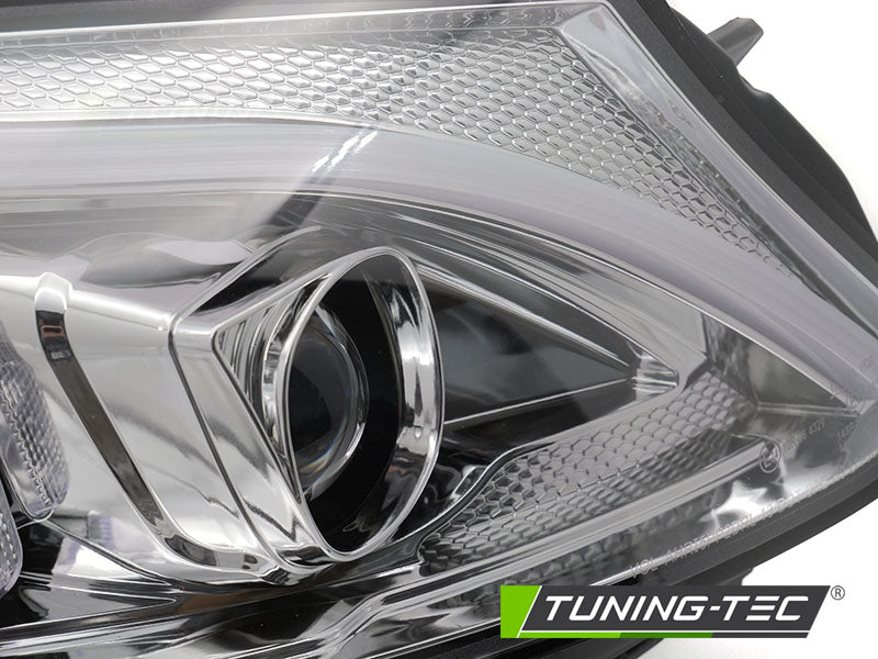 Tuning-Tec LED Tagfahrlicht Scheinwerfer für Mercedes Benz C-Klasse W205 14-18 chrom mit dyn. Blinker