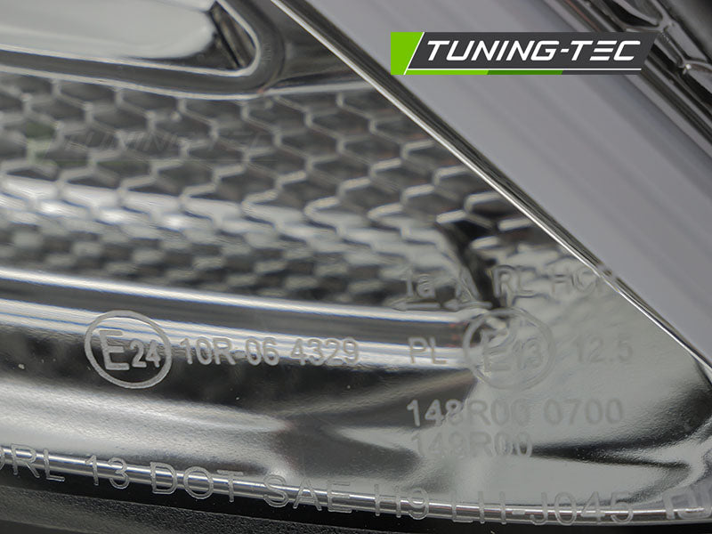 Tuning-Tec LED Tagfahrlicht Scheinwerfer für Mercedes Benz C-Klasse W205 14-18 chrom mit dyn. Blinker