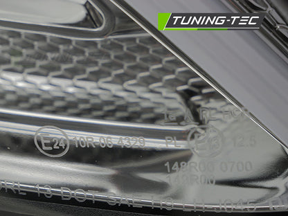 Tuning-Tec LED Tagfahrlicht Scheinwerfer für Mercedes Benz C-Klasse W205 14-18 chrom mit dyn. Blinker
