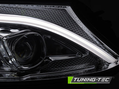 Tuning-Tec LED Tagfahrlicht Scheinwerfer für Mercedes Benz C-Klasse W205 14-18 chrom mit dyn. Blinker