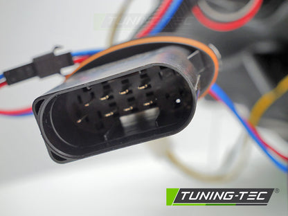 Tuning-Tec LED Tagfahrlicht Scheinwerfer für Mercedes Benz C-Klasse W205 14-18 schwarz mit dyn. Blinker
