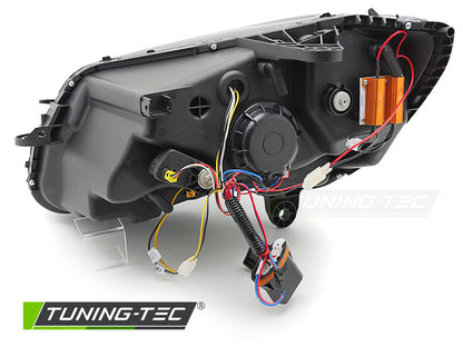 Tuning-Tec LED Tagfahrlicht Scheinwerfer für Mercedes Benz C-Klasse W205 14-18 schwarz mit dyn. Blinker