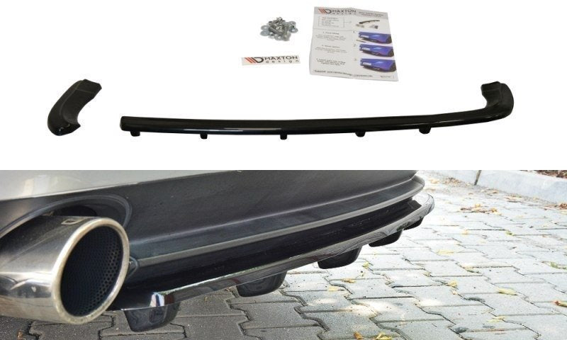 Maxton Mittlerer Diffusor Heck Ansatz für ALFA ROMEO 159 im DTM LOOK schwarz matt