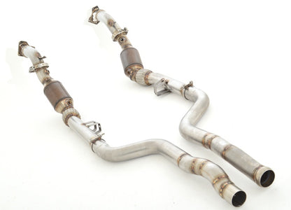 Friedrich Motorsport 2x 70mm Downpipe mit 200 Zellen Sport-Kat. Edelstahl