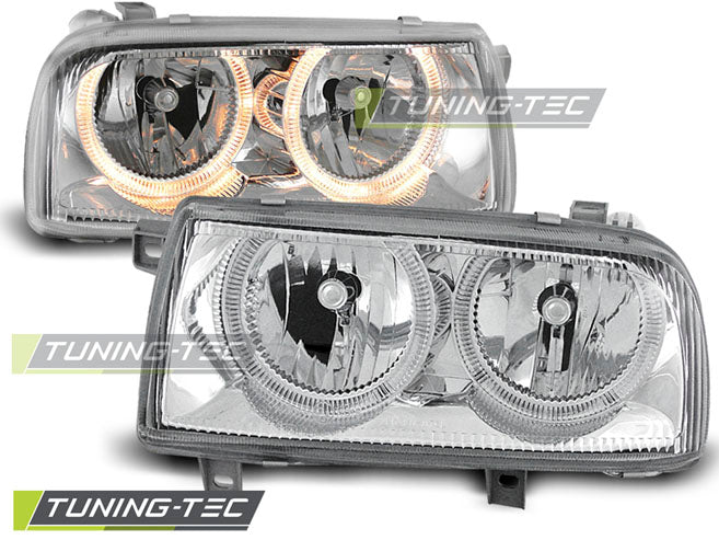 Tuning-Tec Angel Eyes Scheinwerfer für VW Vento 92-98 chrom